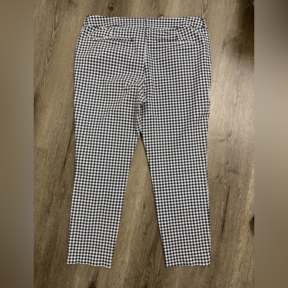 Old Navy Pixie Black White Gingham Plaid Pant Size 16 Academia Career Office - Picture 10 of 10